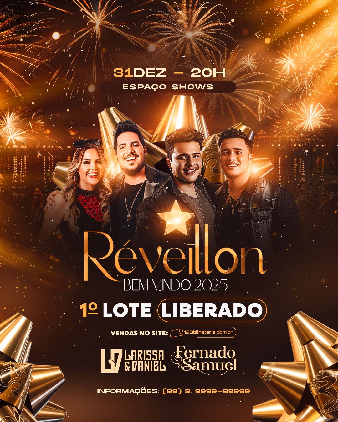 ARTE-04-RÉVEILLON BEM VINDO 2025 31 DEZEMBRO ESPAÇO SHOWS FEED PSD